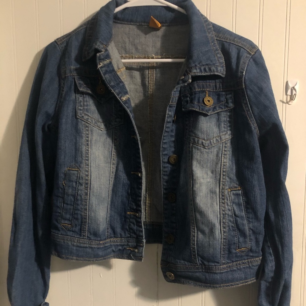 Faded denim jacket